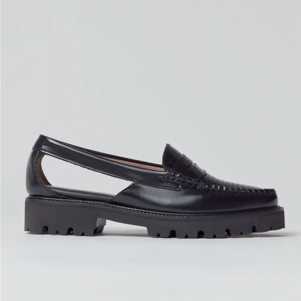 G.H. Bass Whitney Weenjuns Super Lug Loafer Cut Out size 8 NIB